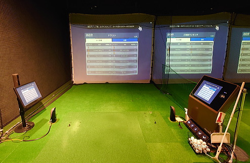 全打席に米LPGA公認のGOLFZON社製最新シミュレーションマシン「GDR」を完備